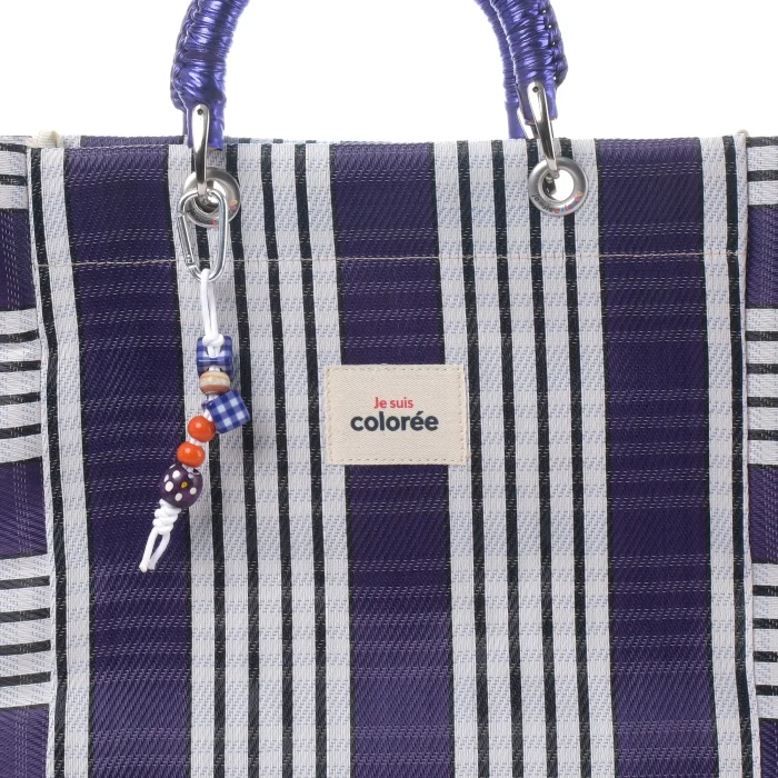 Cabas-X Prune Crochet Handle X Tote Bag - 3