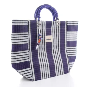 Cabas-X Prune Crochet Handle X Tote Bag - 2