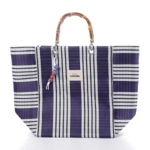 Cabas-x Prune Natural Bamboo Tote Bag - 1