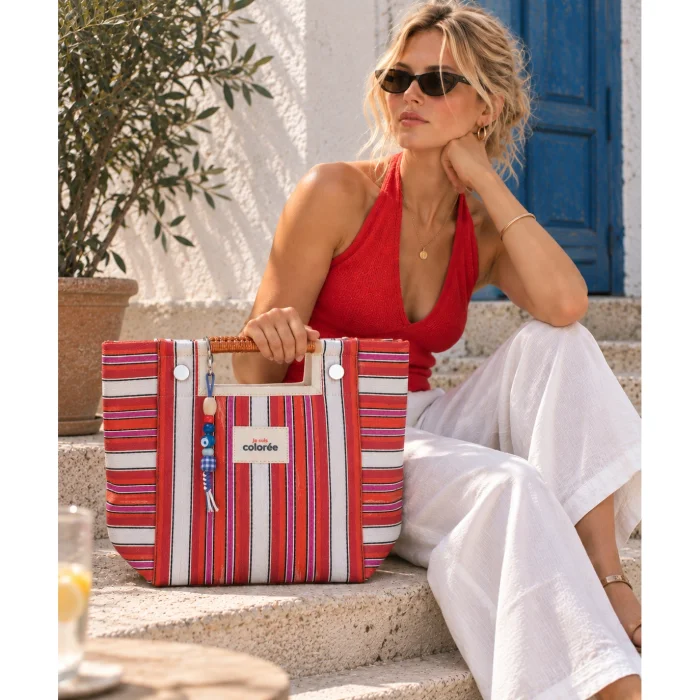 Cabasette Cerise Crochet Handle Bag - 3