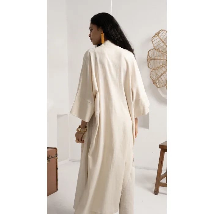 Cotton Long Kimono - 4