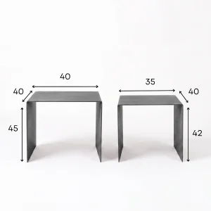 Eksen Duo Metal Nesting Table Set of 2 - 6