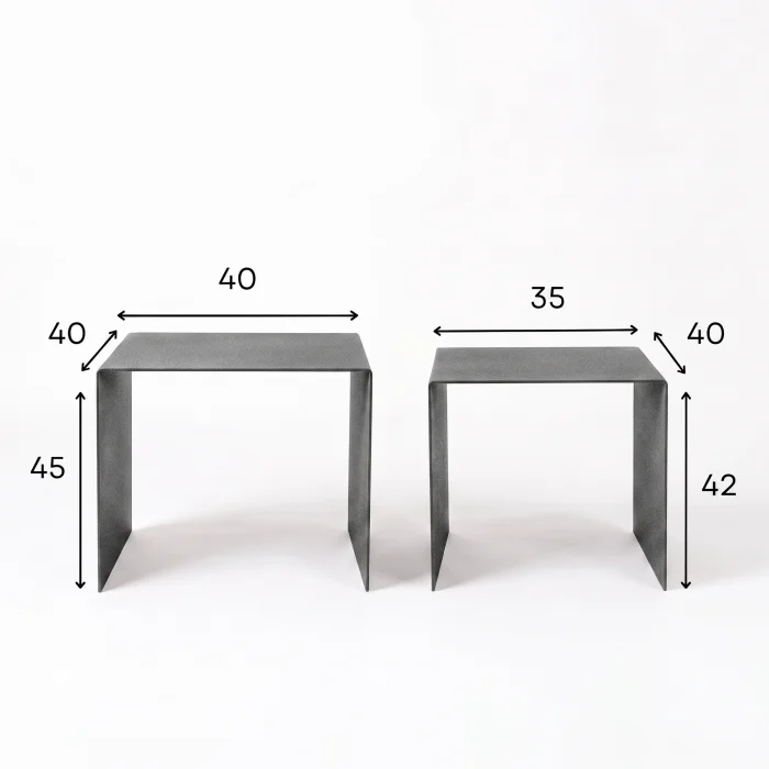 Eksen Duo Metal Nesting Table Set of 2 - 6