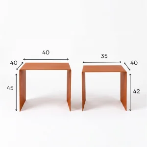 Eksen Duo Metal Nesting Table Set of 2 - 6