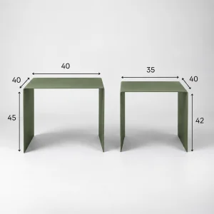 Eksen Duo Metal Nesting Table Set of 2 - 6