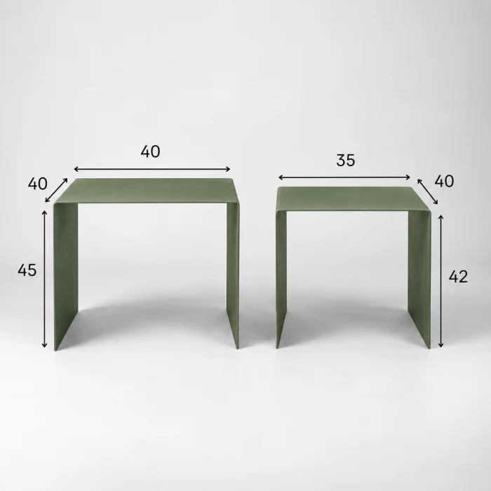 Eksen Duo Metal Nesting Table Set of 2 - 6