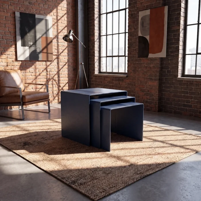 Eksen Trio Metal Nesting Table Set of 3 - 3