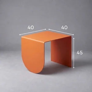 Era Side Orange Metal Side Table - 5