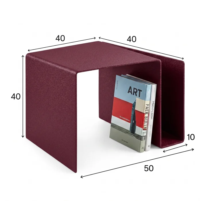 Neo Magazine Rack Metal Side Table / Vinyl Record Storage - 5