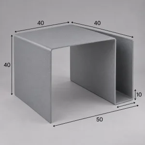 Neo Metal Side Table with Magazine Rack & Record Holder - 5