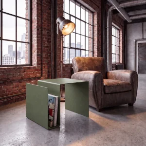 Neo Metal Magazine Rack Side Table and Record Holder - 2