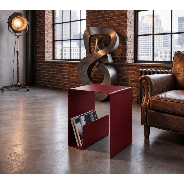 Trinity Metal Side Table with Storage - 3