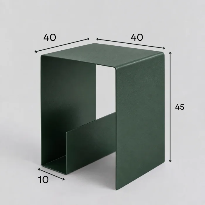 Trinity Metal Side Table with Storage - 5