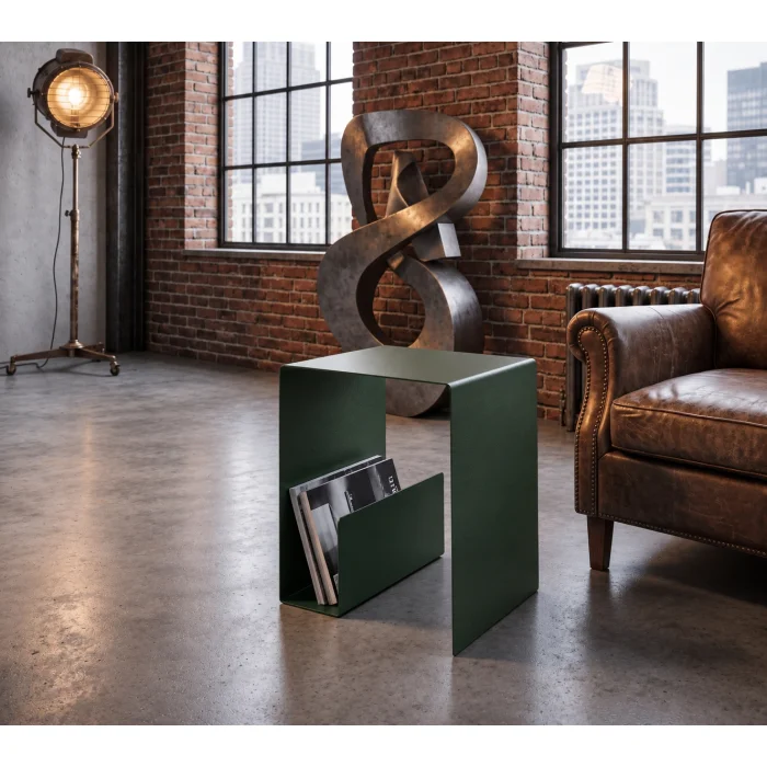 Trinity Metal Side Table with Storage - 2