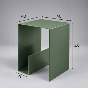 Trinity Metal Side Table with Magazine Rack - 5