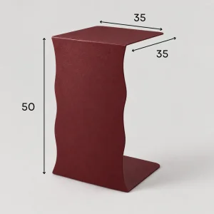 Wave Bordo Metal Side Table - 5