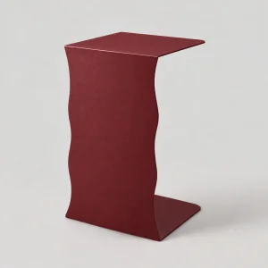 Wave Bordo Metal Side Table - 1