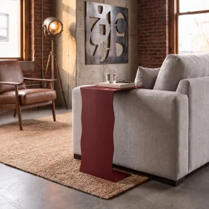 Wave Bordo Metal Side Table - 3