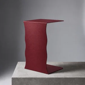 Wave Bordo Metal Side Table - 2