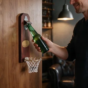 Hoop Wooden Wall Bottle Opener - 5
