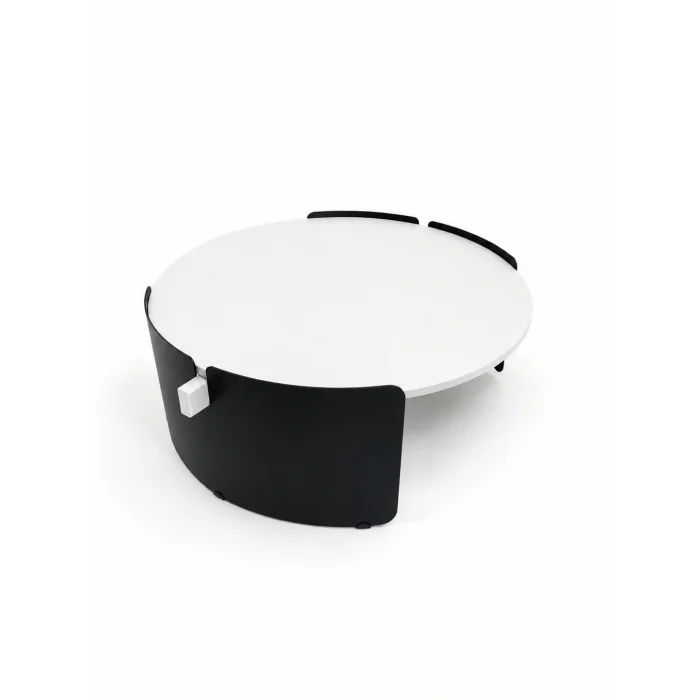 Orbit White-Black Coffee Table - 5