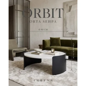 Orbit White-Black Coffee Table - 11