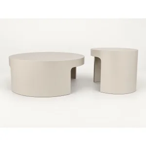 Ovria Vizon Beige Coffee and Side Table Set - 3