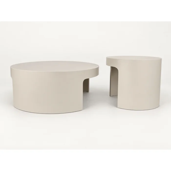 Ovria Vizon Beige Coffee and Side Table Set - 3