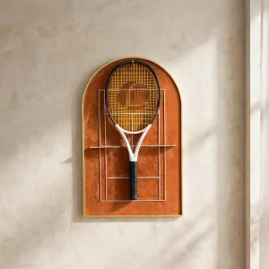 Terracourt Real Clay Court Surface Tennis Racket Hanger Art Piece - 2