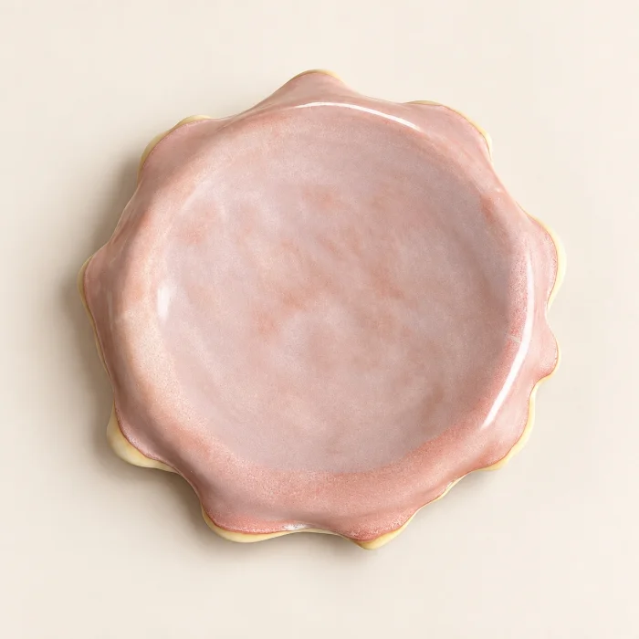 Organik Formlu Dalgalı Stoneware Sunum Tabağı - 1