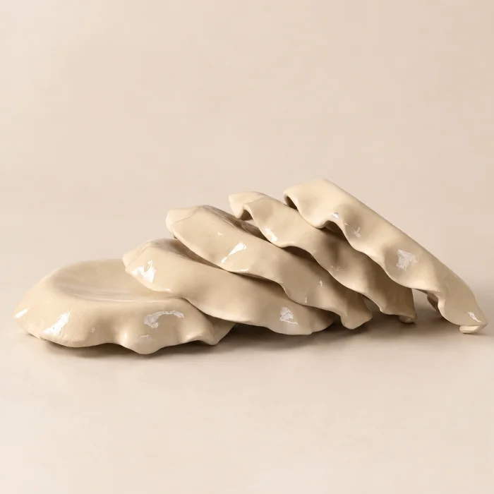 Organik Formlu Stoneware Küçük Boy Tabak - 3