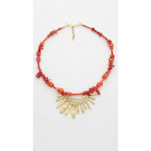 Mercan ve Pirinç Kolye - 1