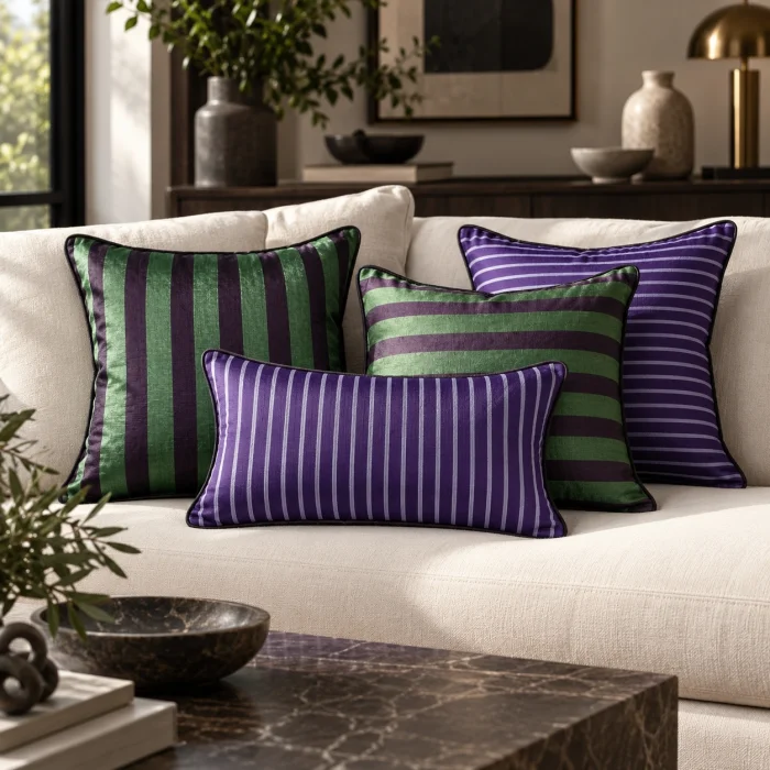 Daphne Silk and Cotton Kutnu Cushion - 4