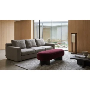Mordo Burgundy Velvet Bench - 2