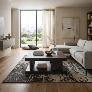 Petra Dark Oak Square Coffee Table - 2