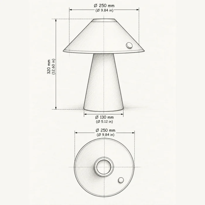 Tokyo Textured White Table Lamp No.1 - 9