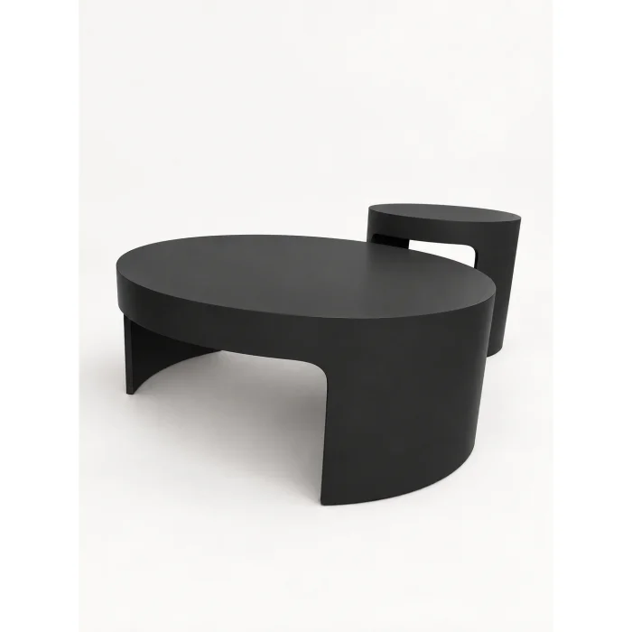 Ovria 2-Piece Black Coffee and Side Table Set - 3