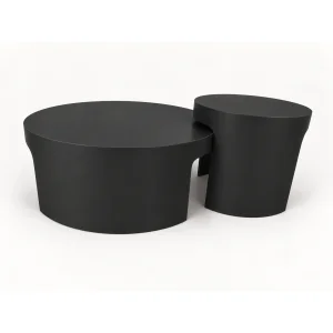 Ovria 2-Piece Black Coffee and Side Table Set - 4
