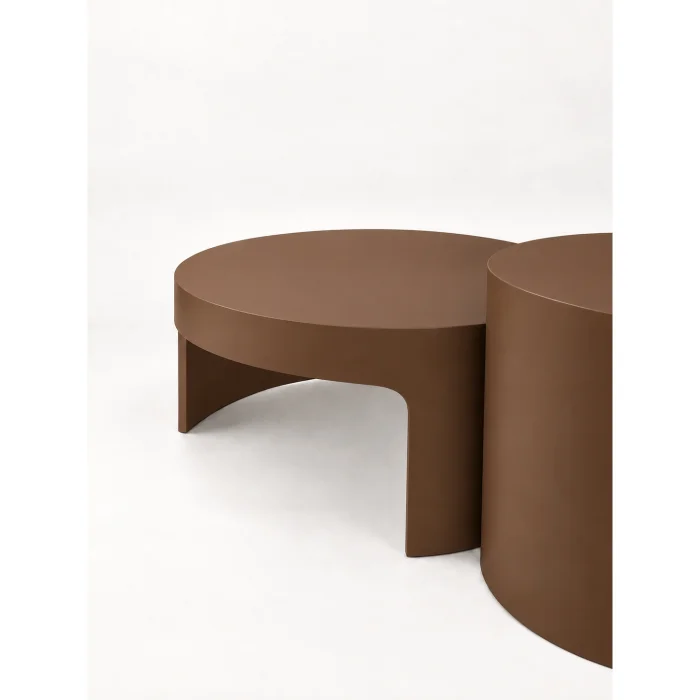Ovria Walnut Brown Coffee and Side Table Set of 2 - 10