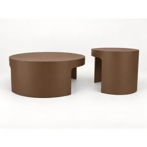 Ovria Walnut Brown Coffee and Side Table Set of 2 - 2