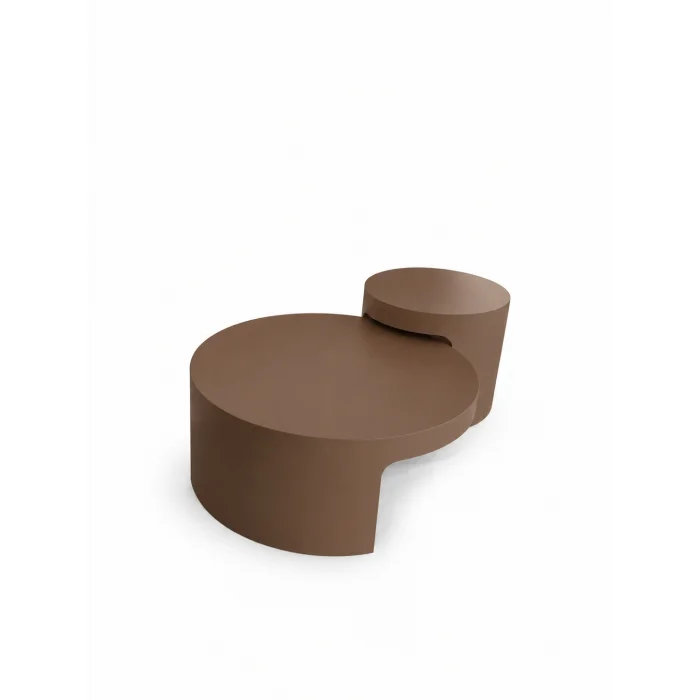 Ovria Walnut Brown Coffee and Side Table Set of 2 - 5