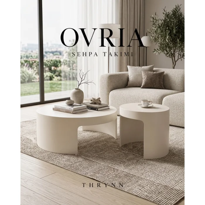 Ovria Moonstone Coffee and Side Table Set - 12