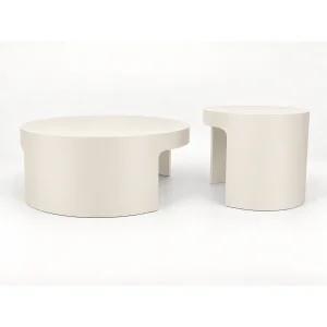 Ovria Moonstone Coffee and Side Table Set - 3