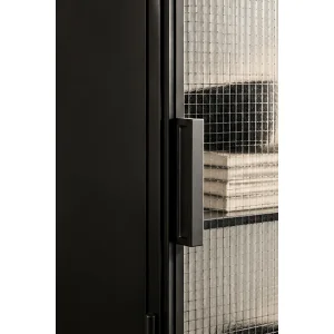Obsidian Grid Vitrin Cabinet - 4