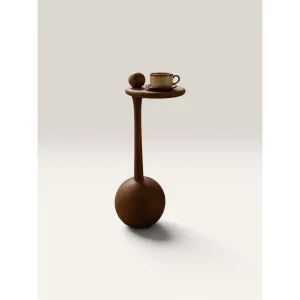 Natura Solid Wood Walnut Side Table - 1