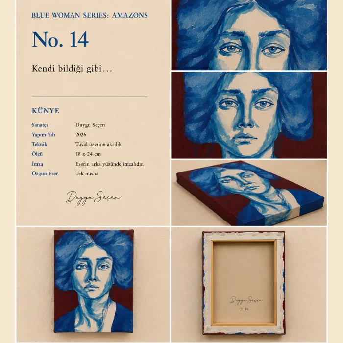 Blue Woman Series Amazons No.14 Resim - 2