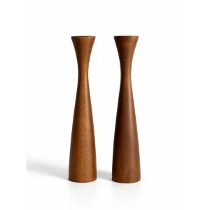 Vela Duo Gürgen Ahşap Şamdan Seti - 2