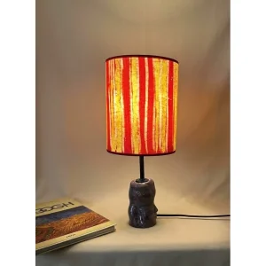 Striped Batik Shade Handmade Ceramic Floor Lamp - 2