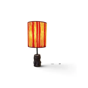 Striped Batik Shade Handmade Ceramic Floor Lamp - 1