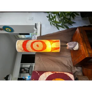 Ceramic Body Batik Shade Floor Lamp - Eye Patterned - 3
